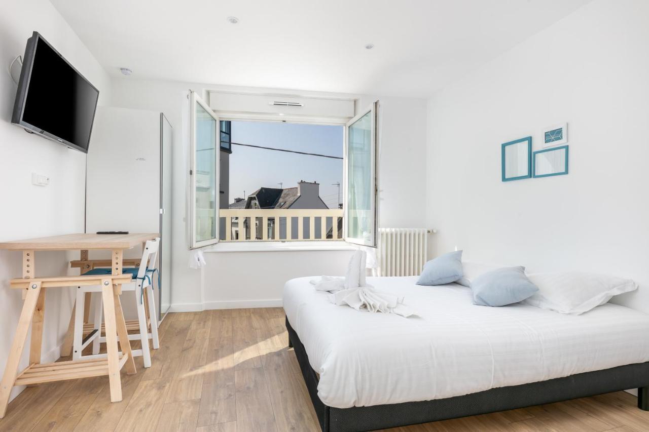 La Recouvrance : Chambre spacieuse avec sdb privative, cuisine et salon partagés, terrasse, proche facs et centre Brest Exterior foto