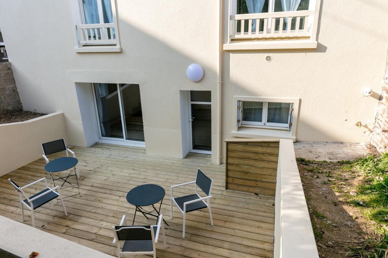 La Recouvrance : Chambre spacieuse avec sdb privative, cuisine et salon partagés, terrasse, proche facs et centre Brest Exterior foto